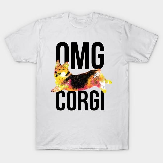 OMG Corgi T-Shirt by polliadesign